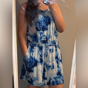 blue tye dye romper